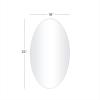 imageDeco 79 Wood Room Wall Mirror Oval Shaped Entryway Mirror with Thin Minimalistic Frame Wall Mounted Mirror 18quot x 1quot x 31quot BlackWhite