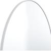 imageDeco 79 Wood Room Wall Mirror Oval Shaped Entryway Mirror with Thin Minimalistic Frame Wall Mounted Mirror 18quot x 1quot x 31quot BlackWhite