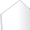 imageDeco 79 Wood Room Wall Mirror Oval Shaped Entryway Mirror with Thin Minimalistic Frame Wall Mounted Mirror 18quot x 1quot x 31quot BlackWhite