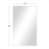 imageDeco 79 Wood Room Wall Mirror Oval Shaped Entryway Mirror with Thin Minimalistic Frame Wall Mounted Mirror 18quot x 1quot x 31quot BlackWhite