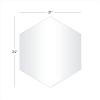 imageDeco 79 Wood Room Wall Mirror Oval Shaped Entryway Mirror with Thin Minimalistic Frame Wall Mounted Mirror 18quot x 1quot x 31quot BlackWhite
