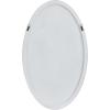 imageDeco 79 Wood Room Wall Mirror Oval Shaped Entryway Mirror with Thin Minimalistic Frame Wall Mounted Mirror 18quot x 1quot x 31quot BlackWhite