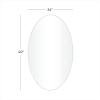 imageDeco 79 Wood Room Wall Mirror Oval Shaped Entryway Mirror with Thin Minimalistic Frame Wall Mounted Mirror 18quot x 1quot x 31quot BlackWhite