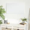 imageDeco 79 Wood Room Wall Mirror Oval Shaped Entryway Mirror with Thin Minimalistic Frame Wall Mounted Mirror 18quot x 1quot x 31quot BlackWhite