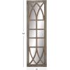 imageDeco 79 Wood Room Wall Mirror Window Pane Inspired Entryway Mirror Wall Mounted Mirror 15quot x 1quot x 52quot Brown