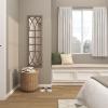 imageDeco 79 Wood Room Wall Mirror Window Pane Inspired Entryway Mirror Wall Mounted Mirror 15quot x 1quot x 52quot Brown