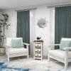 imageDeco 79 Wood Ship Wheel Room Wall Mirror Entryway Mirror with White Spokes and Sealife with Netting Accent Wall Mounted Mirror 25quot x 2quot x 25quot Blue