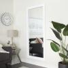 imageDeco 79 Wooden Room Wall Mirror Entryway Mirror Wall Mounted Mirror 32quot x 1quot x 70quot White
