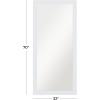 imageDeco 79 Wooden Room Wall Mirror Entryway Mirror Wall Mounted Mirror 32quot x 1quot x 70quot White