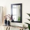 imageDeco 79 Wooden Room Wall Mirror Minimalistic Entryway Mirror Wall Mounted Mirror 24quot x 1quot x 36quot Black