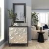 imageDeco 79 Wooden Room Wall Mirror Minimalistic Entryway Mirror Wall Mounted Mirror 24quot x 1quot x 36quot Black