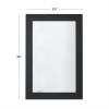 imageDeco 79 Wooden Room Wall Mirror Minimalistic Entryway Mirror Wall Mounted Mirror 24quot x 1quot x 36quot Black