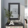 imageDeco 79 Wooden Room Wall Mirror Minimalistic Entryway Mirror Wall Mounted Mirror 24quot x 1quot x 36quot Black