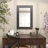 imageDeco 79 Wooden Room Wall Mirror Minimalistic Entryway Mirror Wall Mounted Mirror 24quot x 1quot x 36quot Black
