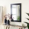 imageDeco 79 Wooden Room Wall Mirror Minimalistic Entryway Mirror Wall Mounted Mirror 24quot x 1quot x 36quot Black