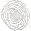 imageThe Novogratz Wooden Floral Room Wall Mirror Carved Entryway Mirror with Cutout Design Wall Mounted Mirror 45quot x 1quot x 45quot White