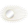 imageCosmoLiving by Cosmopolitan Contemporary Metal Wall Framed Mirror for Bedroom Bathroom Or Entryway Over Mantel Couch or Console Table 22quot x 34 Gold