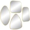 imageCosmoLiving by Cosmopolitan Glam Wood Wall Mirror 4 PIECES CONVENIENTLY SIZED Gold
