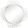 imageDeco 79 Metal Geometric Wall Mirror 42quot x 2quot x 42quot BlackSilver