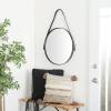 imageDeco 79 Metal Hanging Wall Mirror Set of 3 20quot 13quot 10quotW Dark GrayBlack