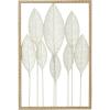 imageDeco 79 Metal Leaf Home Wall Decor Tall CutOut Wall Sculpture with Intricate Laser Cut Designs Wall Art 59quot x 1quot x 37quot BronzeWhite