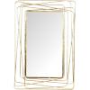imageDeco 79 Metal Room Wall Mirror Entryway Mirror with Thin Metal Rectangle Frame Wall Mounted Mirror 31quot x 1quot x 47quot Gold