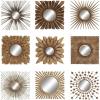 imageDeco 79 Rustic Metal Wall Mirror Wood Mirr Decor S9 W H60930 23quot by 23quot Gold