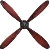 imageDeco 79 Traditional Wooden Airplane Propeller Decor 5quot H x 48quot L Polished Brown Finish Model92671Dark Brown
