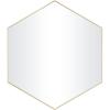 imageDeco 79 Wood Room Wall Mirror Oval Shaped Entryway Mirror with Thin Minimalistic Frame Wall Mounted Mirror 18quot x 1quot x 31quot BlackGold