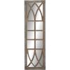 imageDeco 79 Wood Room Wall Mirror Window Pane Inspired Entryway Mirror Wall Mounted Mirror 15quot x 1quot x 52quot Brown