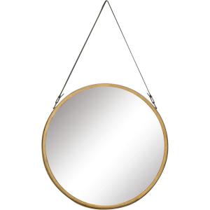 imageDeco 79 Metal Hanging Wall Mirror Set of 3 20quot 13quot 10quotW Dark GrayGold