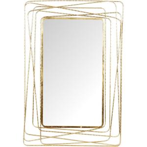 imageDeco 79 Metal Room Wall Mirror Entryway Mirror with Thin Metal Rectangle Frame Wall Mounted Mirror 31quot x 1quot x 47quot Gold