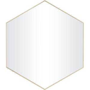 imageDeco 79 Wood Room Wall Mirror Oval Shaped Entryway Mirror with Thin Minimalistic Frame Wall Mounted Mirror 18quot x 1quot x 31quot BlackGold