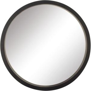 imageDeco 79 Wooden Room Wall Mirror Entryway Mirror Wall Mounted Mirror 32quot x 2quot x 32quot BlackBlack