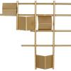 imageCosmoLiving by Cosmopolitan Metal Geometric Home Wall Decor 3D Stripe Wall Sculpture Wall Art 36quot x 1quot x 23quot Gold32L x 32W