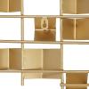 imageCosmoLiving by Cosmopolitan Metal Geometric Home Wall Decor 3D Stripe Wall Sculpture Wall Art 36quot x 1quot x 23quot Gold32L x 32W