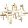 imageCosmoLiving by Cosmopolitan Metal Geometric Home Wall Decor 3D Stripe Wall Sculpture Wall Art 36quot x 1quot x 23quot Gold36L x 23W