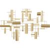 imageCosmoLiving by Cosmopolitan Metal Geometric Home Wall Decor 3D Stripe Wall Sculpture Wall Art 36quot x 1quot x 23quot Gold36L x 23W