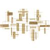 imageCosmoLiving by Cosmopolitan Metal Geometric Home Wall Decor 3D Stripe Wall Sculpture Wall Art 36quot x 1quot x 23quot Gold36L x 23W
