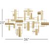 imageCosmoLiving by Cosmopolitan Metal Geometric Home Wall Decor 3D Stripe Wall Sculpture Wall Art 36quot x 1quot x 23quot Gold36L x 23W