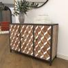 imageDeco 79 Contemporary Wood Rectangle Cabinet 47quot x 16quot x 32quot Brown