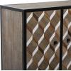 imageDeco 79 Contemporary Wood Rectangle Cabinet 47quot x 16quot x 32quot Brown