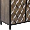 imageDeco 79 Contemporary Wood Rectangle Cabinet 47quot x 16quot x 32quot Brown