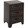 imageDeco 79 Faux Leather Room Cabinet Vintage Faux Leather Storage Cabinet with Buckles and Straps Detailing Accent Cabinet 19quot x 14quot x 28quot Dark Brown