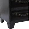 imageDeco 79 Faux Leather Room Cabinet Vintage Faux Leather Storage Cabinet with Buckles and Straps Detailing Accent Cabinet 19quot x 14quot x 28quot Dark Brown