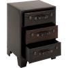 imageDeco 79 Faux Leather Room Cabinet Vintage Faux Leather Storage Cabinet with Buckles and Straps Detailing Accent Cabinet 19quot x 14quot x 28quot Dark Brown