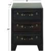 imageDeco 79 Faux Leather Room Cabinet Vintage Faux Leather Storage Cabinet with Buckles and Straps Detailing Accent Cabinet 19quot x 14quot x 28quot Dark Brown