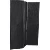 imageDeco 79 Mango Wood Partition Room Divider Screen Foldable Partition 3 Panel Privacy Screen with Carved Starburst Design Room Partition 59quot x 1quot x 70quot BlackBlack