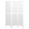 imageDeco 79 Mango Wood Partition Room Divider Screen Foldable Partition 3 Panel Privacy Screen with Carved Starburst Design Room Partition 59quot x 1quot x 70quot BlackWhite