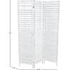 imageDeco 79 Mango Wood Partition Room Divider Screen Foldable Partition 3 Panel Privacy Screen with Carved Starburst Design Room Partition 59quot x 1quot x 70quot BlackWhite